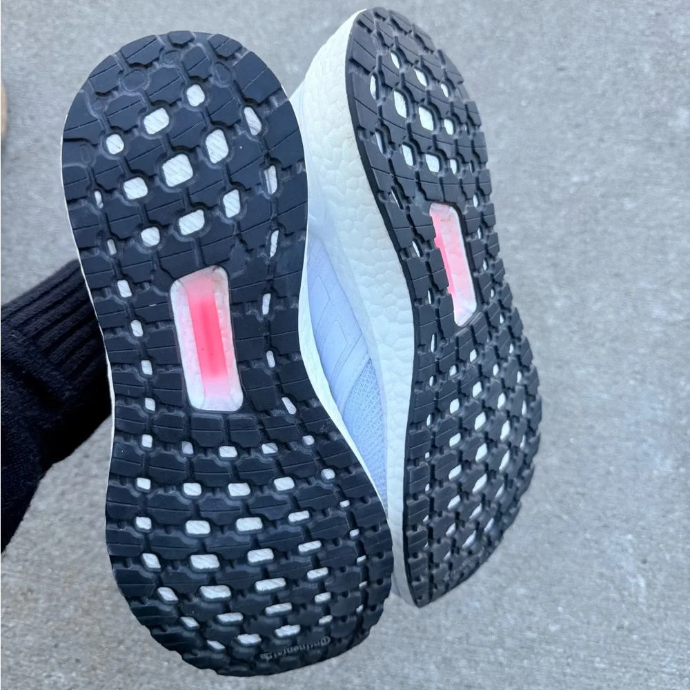 adidas Ultraboost Running Shoes White with Black Outsole